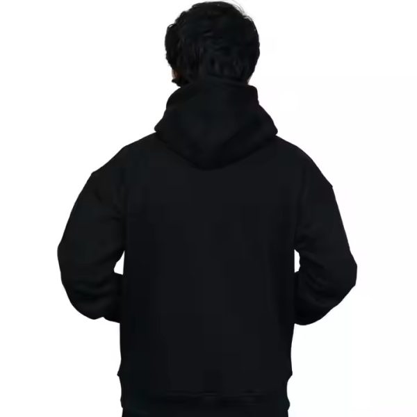printed and solid fleece casual 100% cotton hoodies sweatshirts for men warm winter streetwear fashion outerwear in black